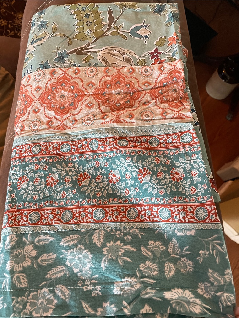 Floral Print Shower Curtain in Seafoam Green - Picture 5 of 5